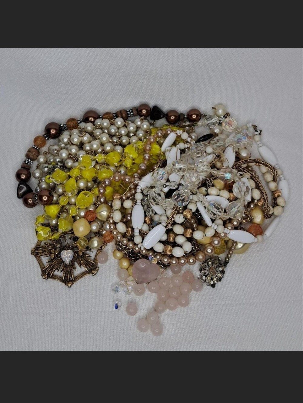 One Pound Lot of Vintage Broken Jewelry for Crafting, Upcycling, Reworking, DIY